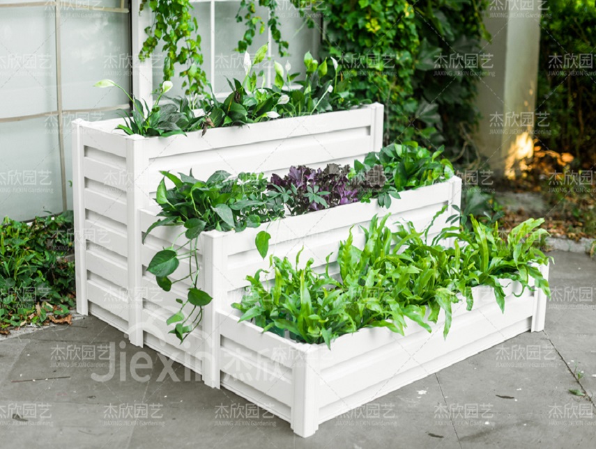 高级白阶梯铝合金花箱