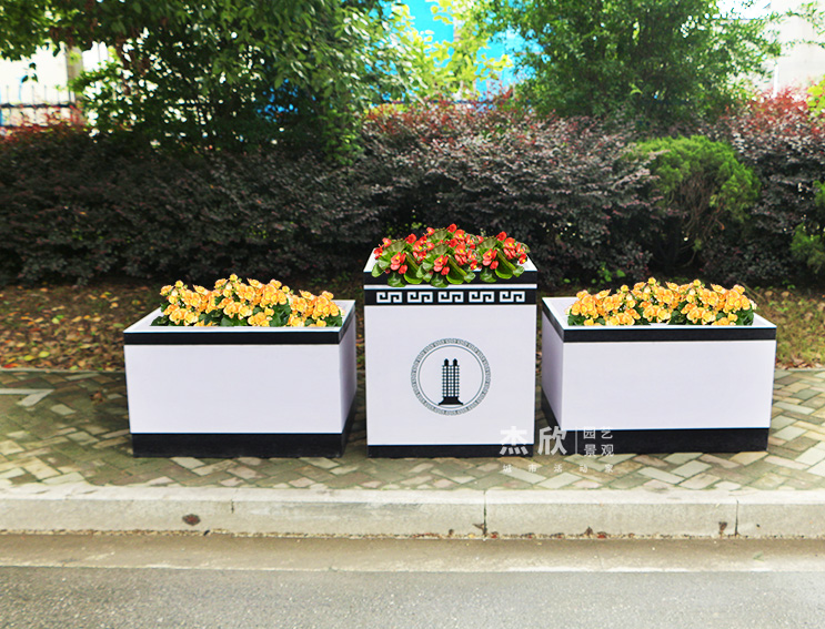 双子塔PVC组合花箱